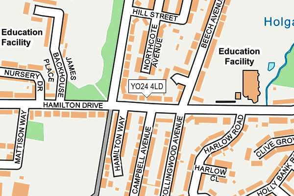 YO24 4LD map - OS OpenMap – Local (Ordnance Survey)