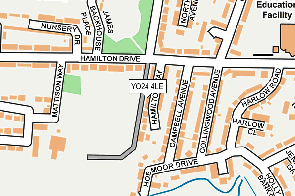 YO24 4LE map - OS OpenMap – Local (Ordnance Survey)
