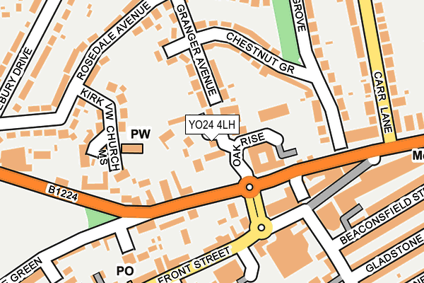 YO24 4LH map - OS OpenMap – Local (Ordnance Survey)