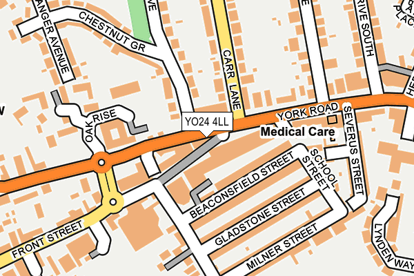 YO24 4LL map - OS OpenMap – Local (Ordnance Survey)