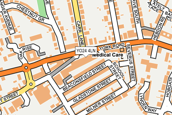 YO24 4LN map - OS OpenMap – Local (Ordnance Survey)