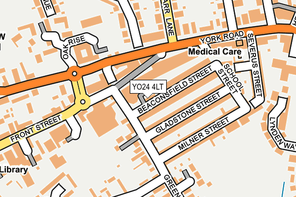 YO24 4LT map - OS OpenMap – Local (Ordnance Survey)