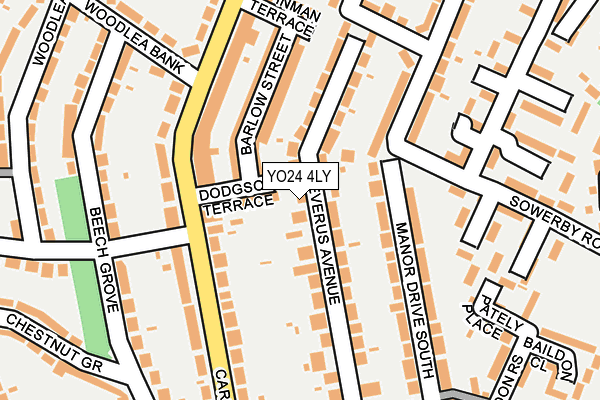 YO24 4LY map - OS OpenMap – Local (Ordnance Survey)