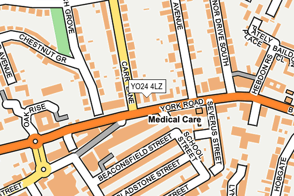 YO24 4LZ map - OS OpenMap – Local (Ordnance Survey)