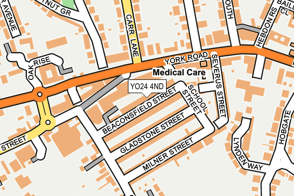 YO24 4ND map - OS OpenMap – Local (Ordnance Survey)