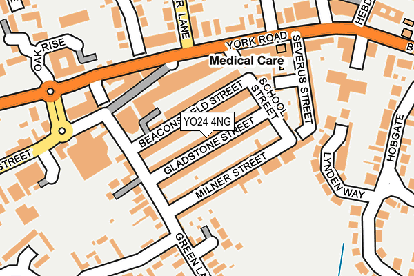 YO24 4NG map - OS OpenMap – Local (Ordnance Survey)