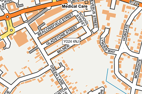 YO24 4NJ map - OS OpenMap – Local (Ordnance Survey)