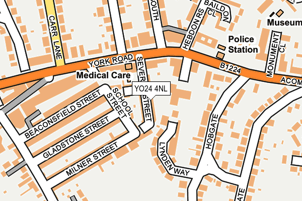 YO24 4NL map - OS OpenMap – Local (Ordnance Survey)