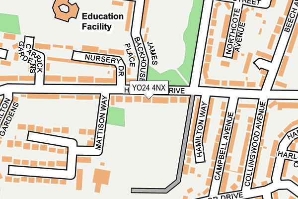 YO24 4NX map - OS OpenMap – Local (Ordnance Survey)