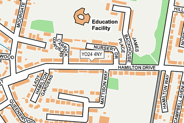 YO24 4NY map - OS OpenMap – Local (Ordnance Survey)