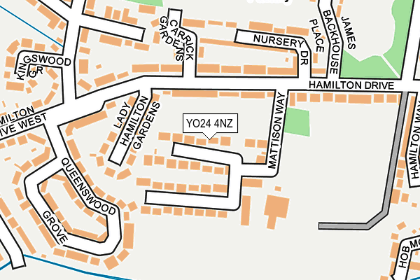 YO24 4NZ map - OS OpenMap – Local (Ordnance Survey)