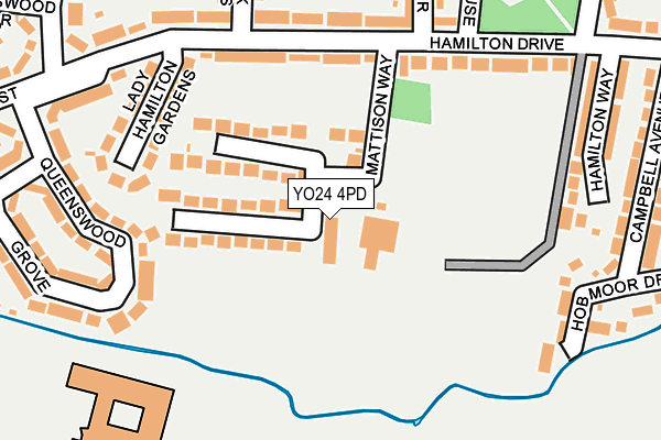 YO24 4PD map - OS OpenMap – Local (Ordnance Survey)