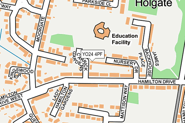 YO24 4PF map - OS OpenMap – Local (Ordnance Survey)