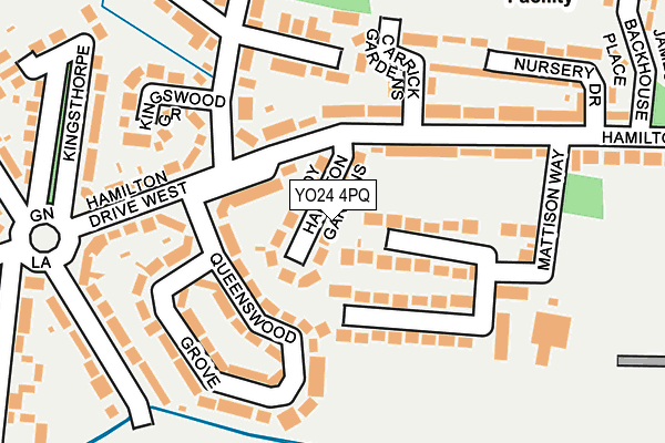 YO24 4PQ map - OS OpenMap – Local (Ordnance Survey)