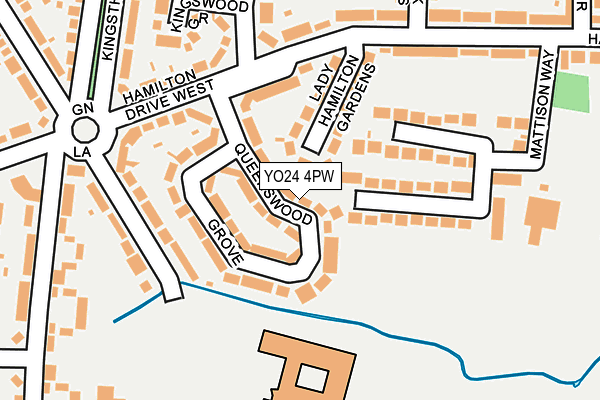 YO24 4PW map - OS OpenMap – Local (Ordnance Survey)