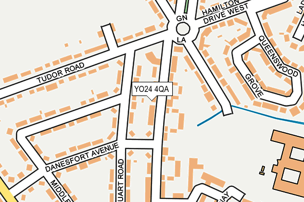 YO24 4QA map - OS OpenMap – Local (Ordnance Survey)
