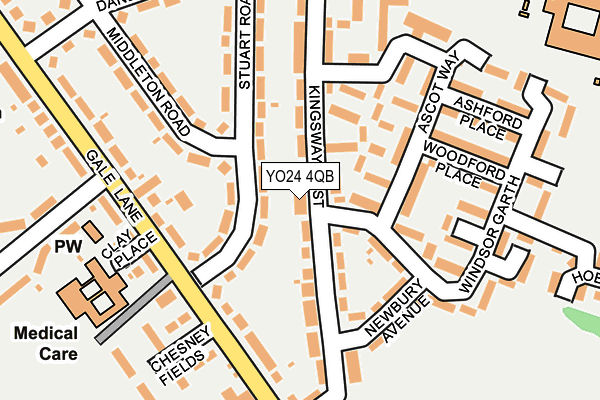 YO24 4QB map - OS OpenMap – Local (Ordnance Survey)