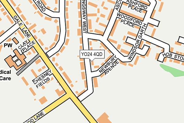 YO24 4QD map - OS OpenMap – Local (Ordnance Survey)