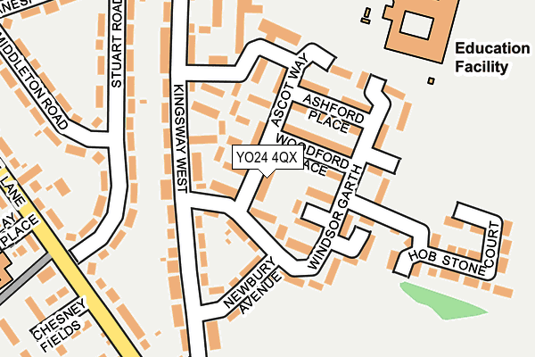 YO24 4QX map - OS OpenMap – Local (Ordnance Survey)