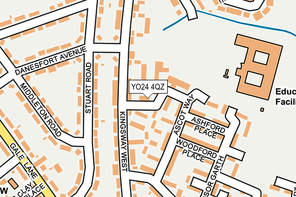 YO24 4QZ map - OS OpenMap – Local (Ordnance Survey)