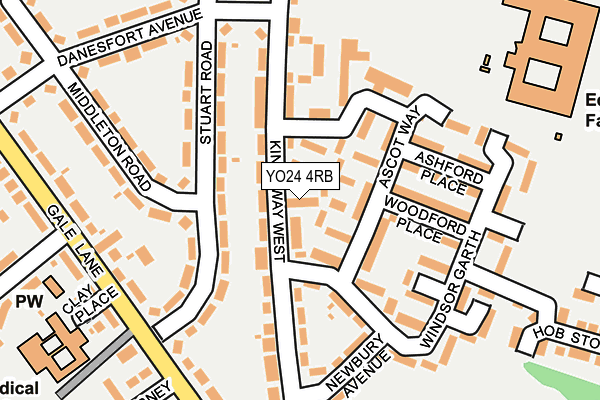 YO24 4RB map - OS OpenMap – Local (Ordnance Survey)