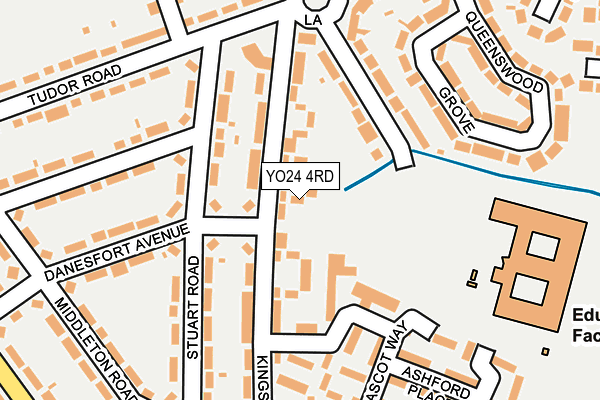 YO24 4RD map - OS OpenMap – Local (Ordnance Survey)