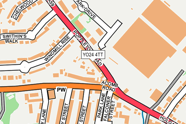YO24 4TT map - OS OpenMap – Local (Ordnance Survey)