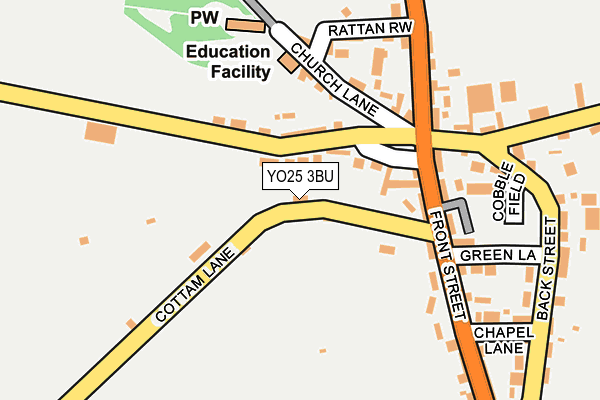 YO25 3BU map - OS OpenMap – Local (Ordnance Survey)
