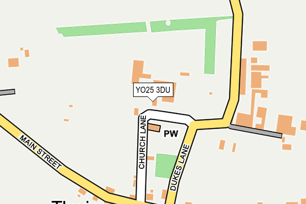 YO25 3DU map - OS OpenMap – Local (Ordnance Survey)
