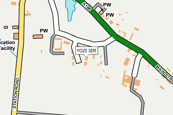 YO25 3ER map - OS OpenMap – Local (Ordnance Survey)