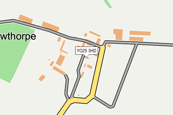 YO25 3HD map - OS OpenMap – Local (Ordnance Survey)