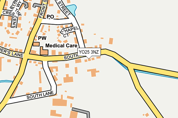 YO25 3NZ map - OS OpenMap – Local (Ordnance Survey)