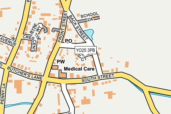 YO25 3PB map - OS OpenMap – Local (Ordnance Survey)