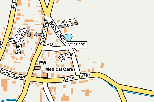 YO25 3PD map - OS OpenMap – Local (Ordnance Survey)
