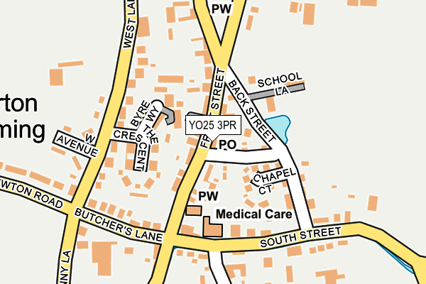 YO25 3PR map - OS OpenMap – Local (Ordnance Survey)
