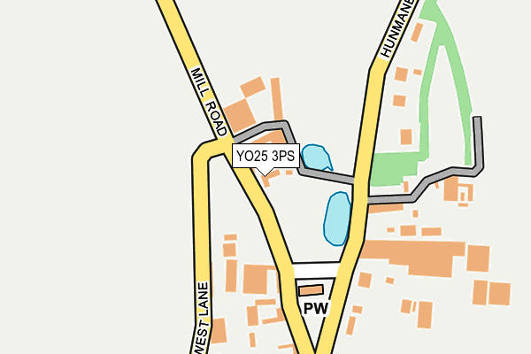 YO25 3PS map - OS OpenMap – Local (Ordnance Survey)