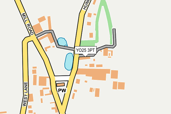 YO25 3PT map - OS OpenMap – Local (Ordnance Survey)