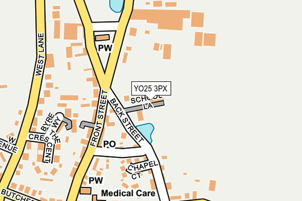 YO25 3PX map - OS OpenMap – Local (Ordnance Survey)
