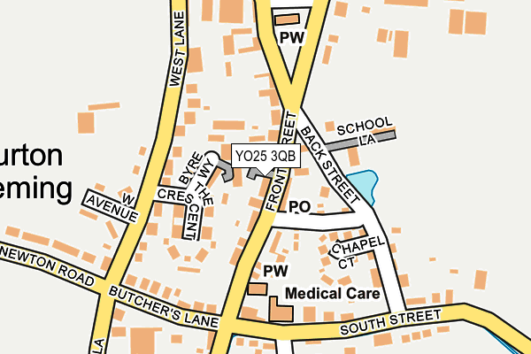 YO25 3QB map - OS OpenMap – Local (Ordnance Survey)