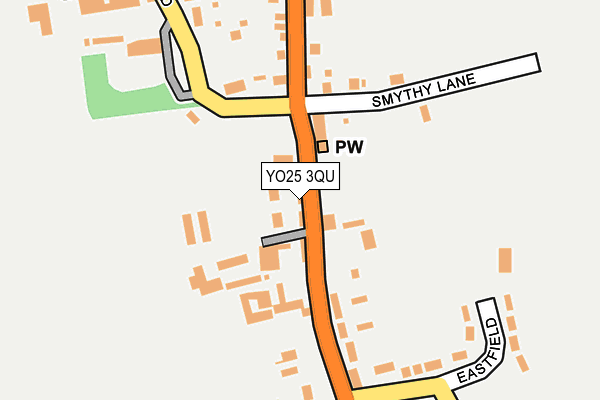 YO25 3QU map - OS OpenMap – Local (Ordnance Survey)