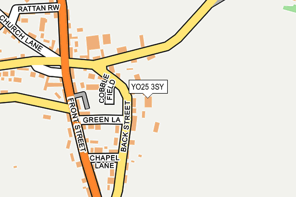 YO25 3SY map - OS OpenMap – Local (Ordnance Survey)