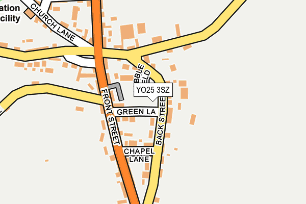 YO25 3SZ map - OS OpenMap – Local (Ordnance Survey)