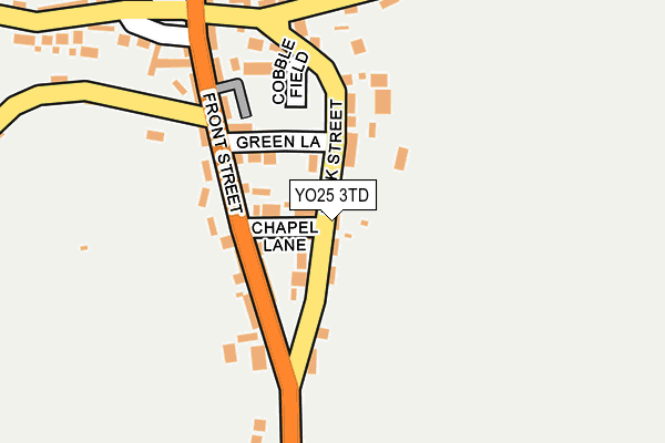 YO25 3TD map - OS OpenMap – Local (Ordnance Survey)