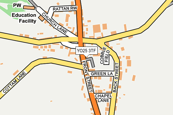 YO25 3TF map - OS OpenMap – Local (Ordnance Survey)
