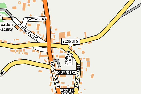 YO25 3TG map - OS OpenMap – Local (Ordnance Survey)