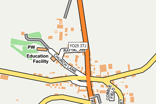 YO25 3TJ map - OS OpenMap – Local (Ordnance Survey)