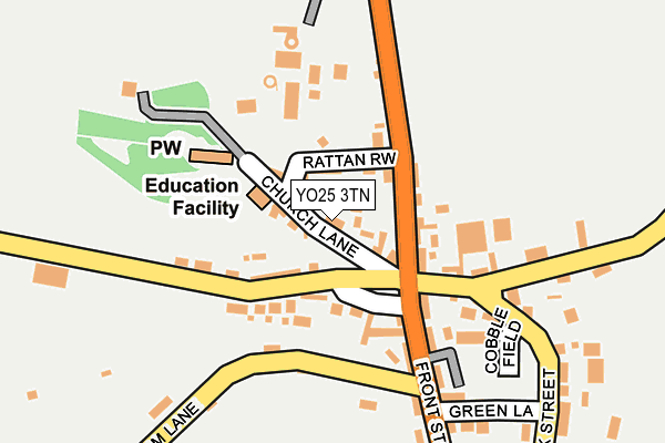 YO25 3TN map - OS OpenMap – Local (Ordnance Survey)