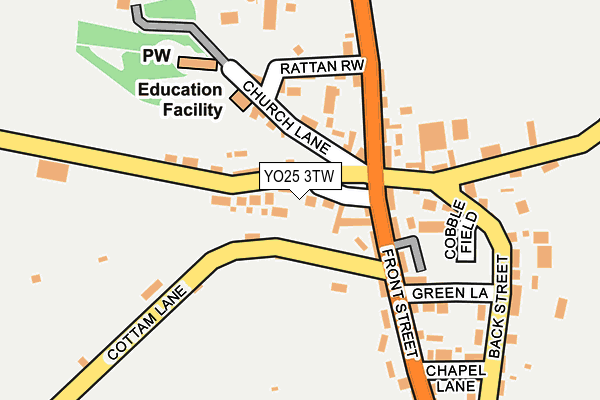 YO25 3TW map - OS OpenMap – Local (Ordnance Survey)
