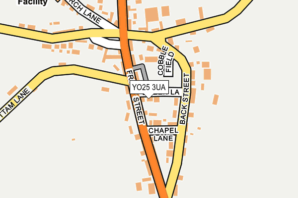 YO25 3UA map - OS OpenMap – Local (Ordnance Survey)