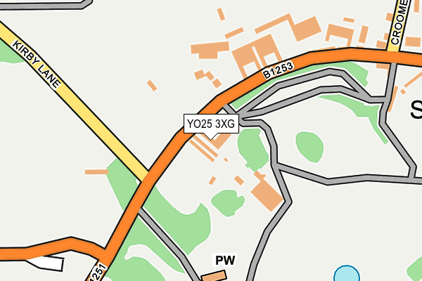 YO25 3XG map - OS OpenMap – Local (Ordnance Survey)